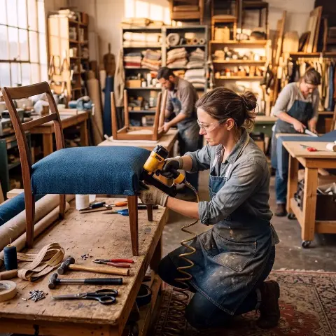 Iris Trauf – Fertiges Sofa mit neuem Bezug