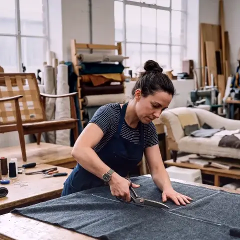 Iris Trauf – Sofa vor der Restaurierung